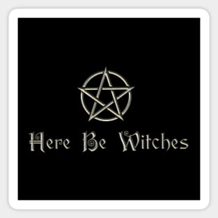 Here be Witches Sticker